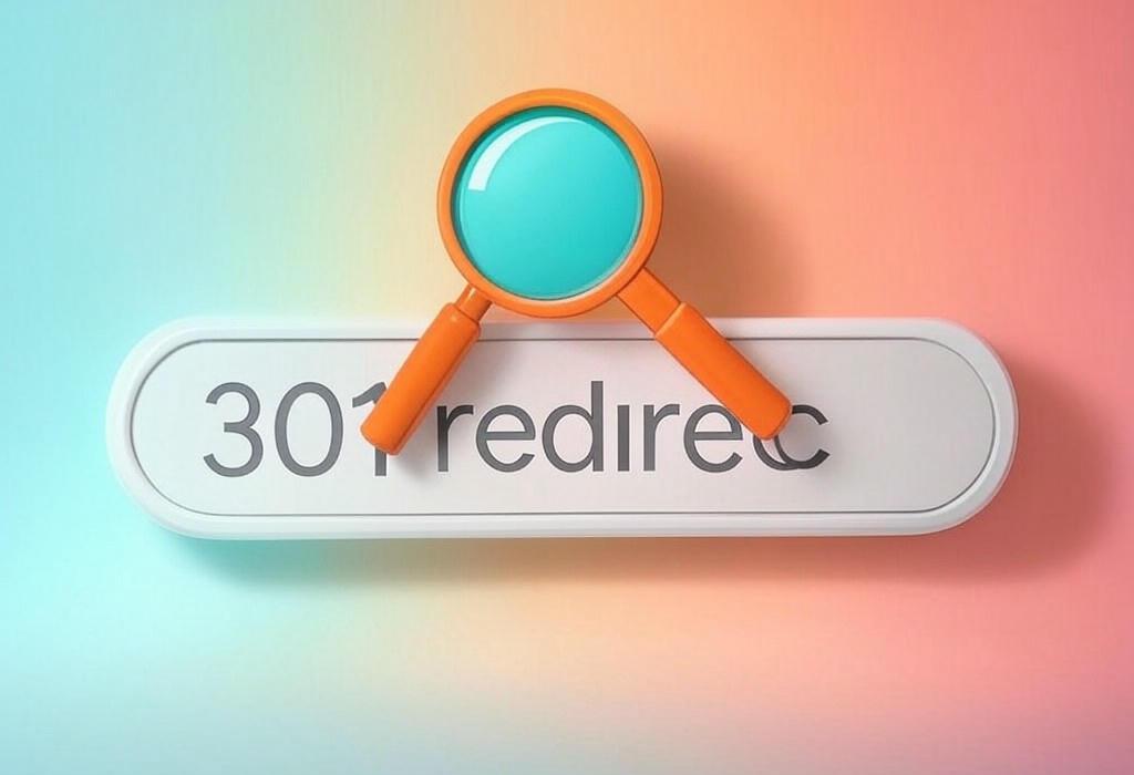 A search bar and a magnifying glass with a vivid gradient background exploring the topic of 301 redirects secretly power the web you browse. Learn how these invisible traffic cops ensure visitors reach the right page, protect your SEO, and keep your site running smoothly.