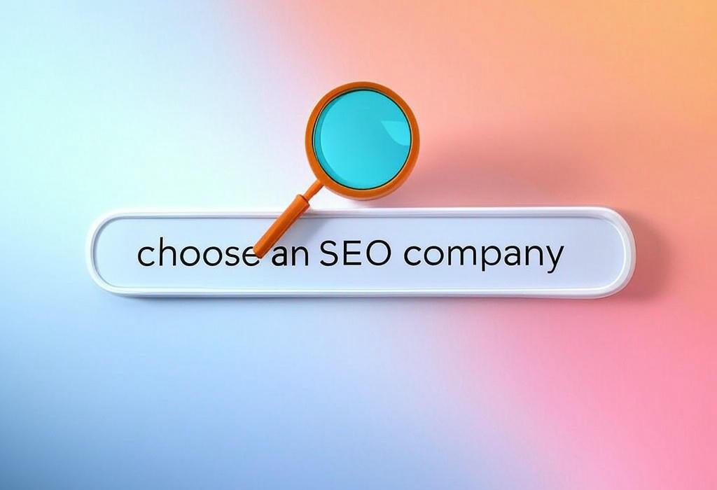 A search bar and a magnifying glass with a vivid gradient background exploring the topic of Looking to choose an SEO company that delivers real results? Discover insider tips to find the perfect partner who can skyrocket your rankings without wasting your marketing budget.