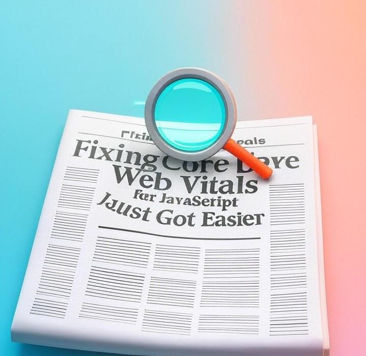 A newspaper and a magnifying glass with a vivid gradient background exploring the topic of Core Web Vitals got you down? A new Chrome trial might be the secret fix for JavaScript-heavy sites. Find out how this API could finally solve your INP issues.