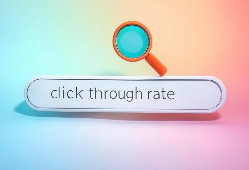 A search bar and a magnifying glass with a vivid gradient background exploring the topic of Click through rate secrets revealed! Discover how to boost your CTR and skyrocket conversions with proven tactics that outperform competitors. Master the metrics that matter most!
