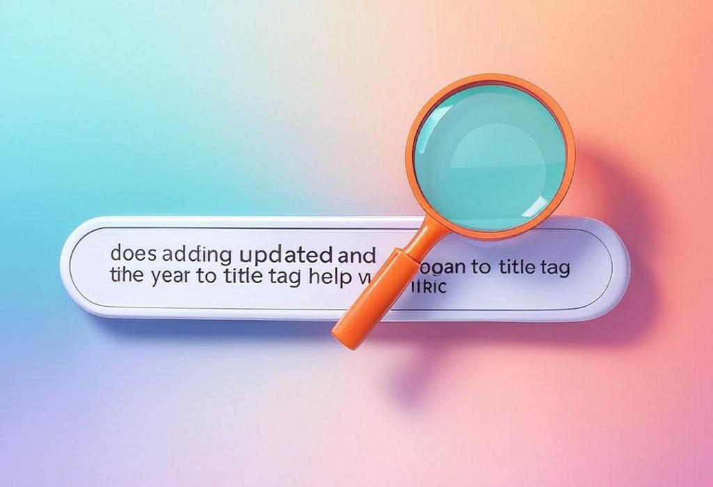 A search bar and a magnifying glass with a vivid gradient background exploring the topic of Does adding 