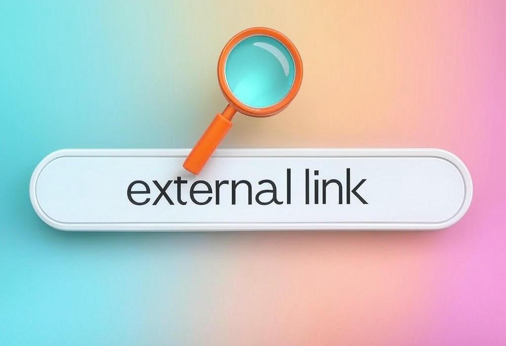 A search bar and a magnifying glass with a vivid gradient background exploring the topic of External links connect your site to the online world. Discover why these powerful SEO assets can boost your rankings and drive traffic when used strategically. Don't miss these linking secrets!