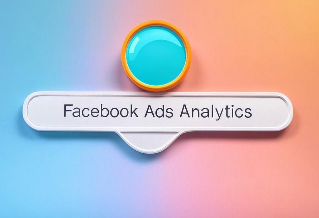 A search bar and a magnifying glass with a vivid gradient background exploring the topic of Facebook Ads Analytics made simple! Discover how to track, measure, and boost your campaign performance. Stop wasting ad budget and start getting real results that grow your business.
