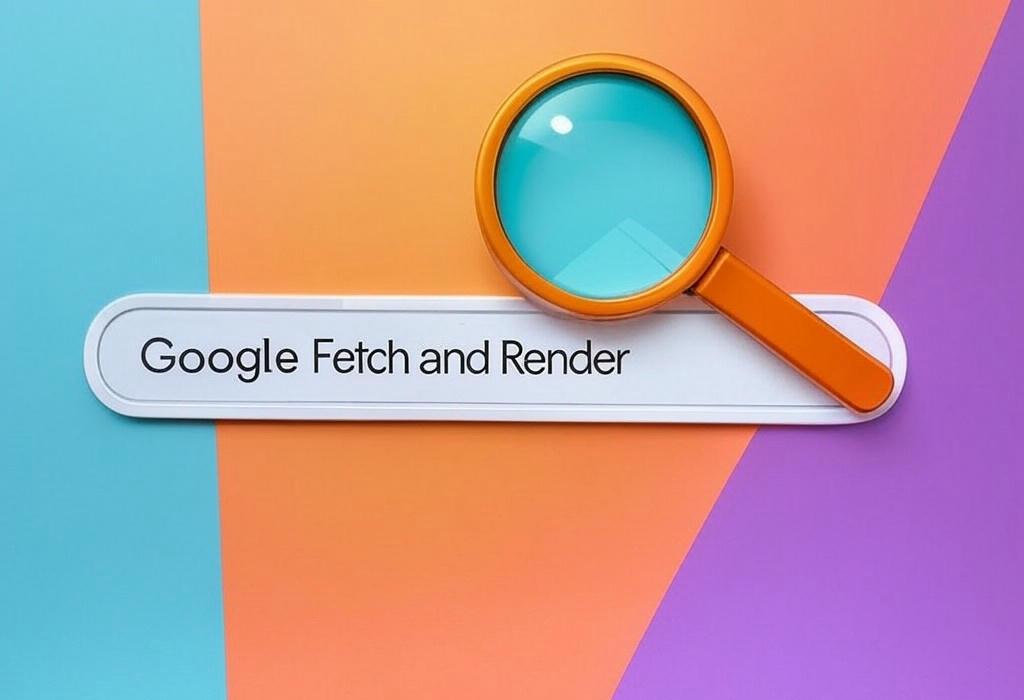A search bar and a magnifying glass with a vivid gradient background exploring the topic of Google Fetch and Render reveals how search engines see your website. Uncover issues, fix crawl errors, and boost rankings with this powerful tool before your competitors do!