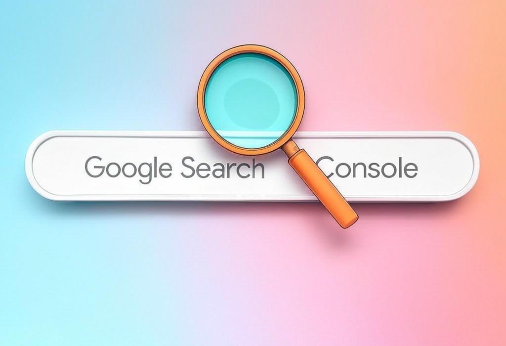 A search bar and a magnifying glass with a vivid gradient background exploring the topic of Google Search Console: Your secret weapon for website success! Discover hidden search insights, fix errors, and boost rankings with this free tool. Are you missing traffic opportunities?