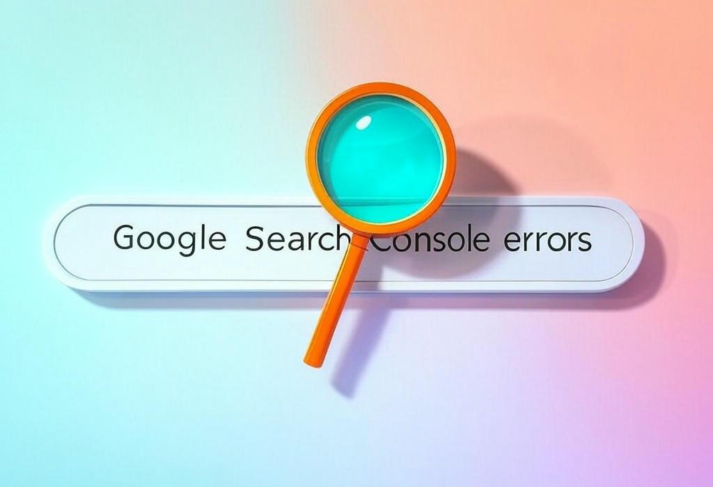 A search bar and a magnifying glass with a vivid gradient background exploring the topic of Google Search Console errors can destroy your rankings! Discover how to fix these hidden issues before they impact your site's visibility. Don't let technical problems harm your SEO success.