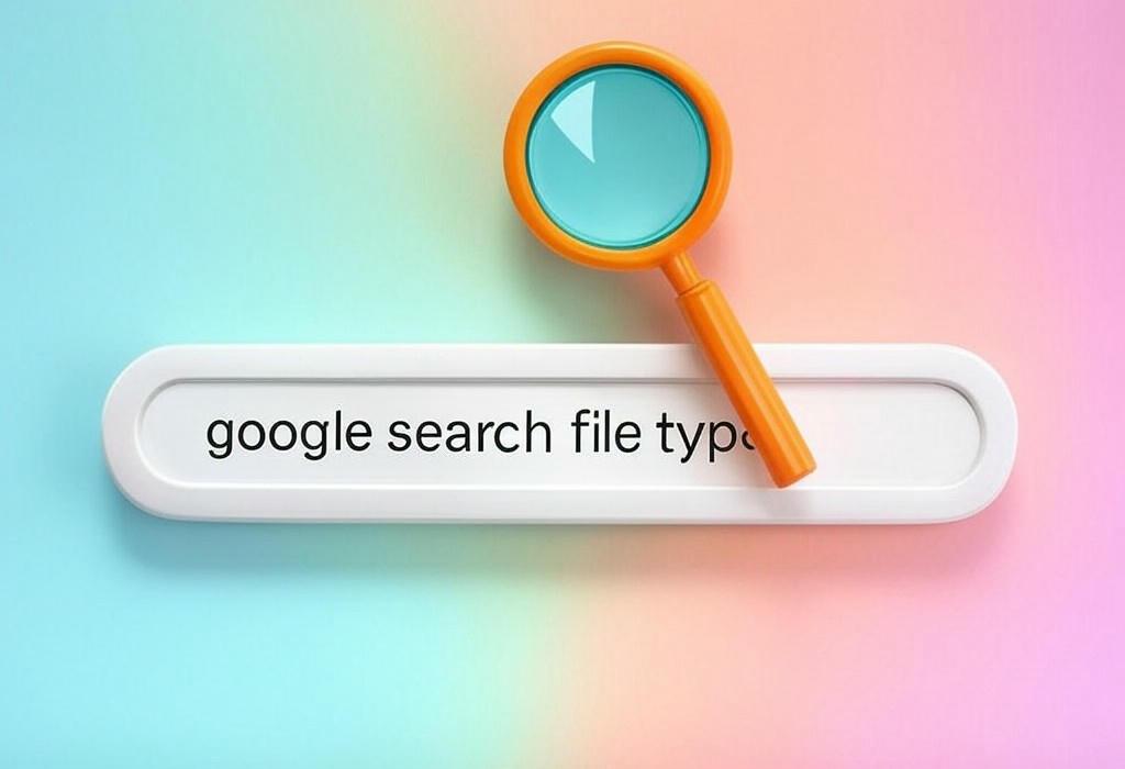 A search bar and a magnifying glass with a vivid gradient background exploring the topic of Google search file type tricks that will transform how you find PDFs, docs, and spreadsheets. Uncover hidden content with these smart search hacks everyone wishes they knew sooner!