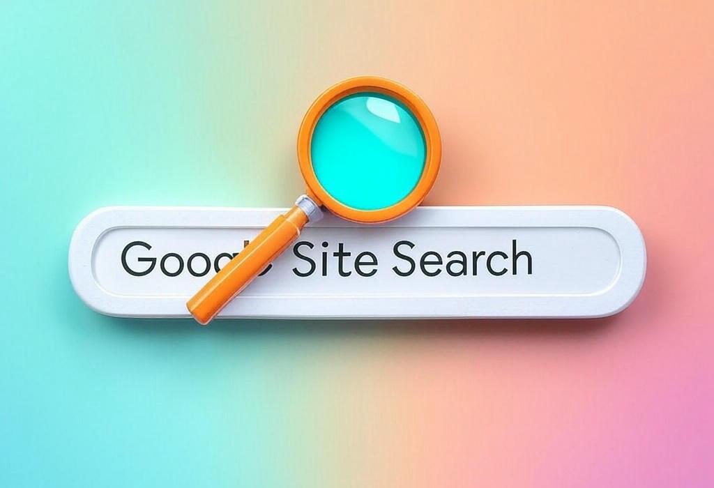 A search bar and a magnifying glass with a vivid gradient background exploring the topic of Google Site Search unlocks hidden content treasures on any website. Discover powerful search techniques that filter results instantly and find exactly what you need when regular search fails you.