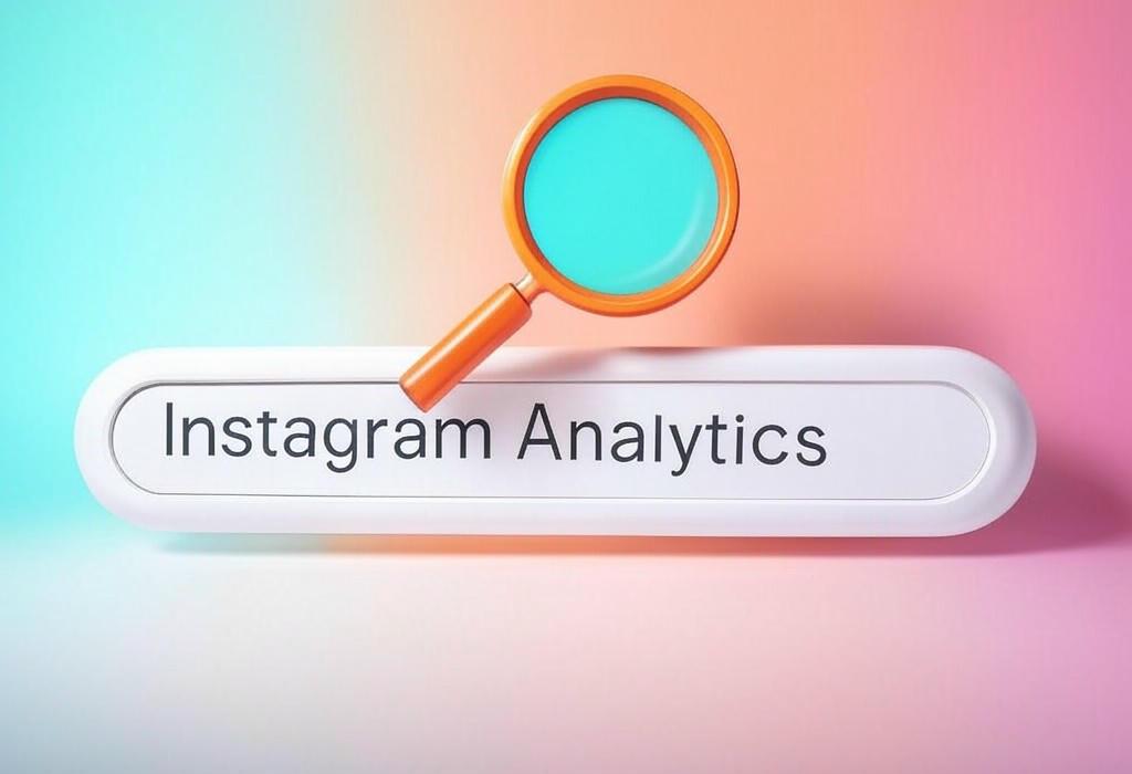 A search bar and a magnifying glass with a vivid gradient background exploring the topic of Instagram Analytics unveiled! Discover powerful insights to skyrocket your engagement, grow your followers, and outsmart competitors. Get the metrics that actually matter for your social success.