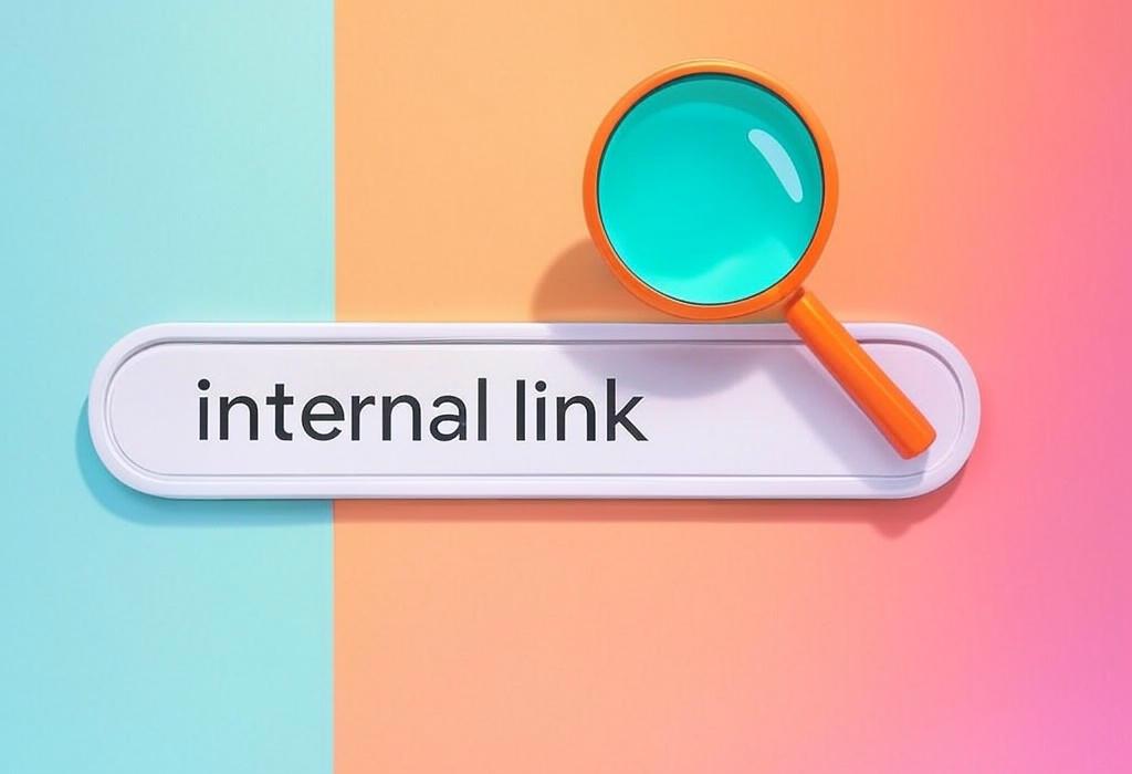 A search bar and a magnifying glass with a vivid gradient background exploring the topic of Internal links are the secret weapons in your SEO arsenal. Learn how these powerful connectors boost your site's authority, help visitors navigate, and send Google the right signals about your content.