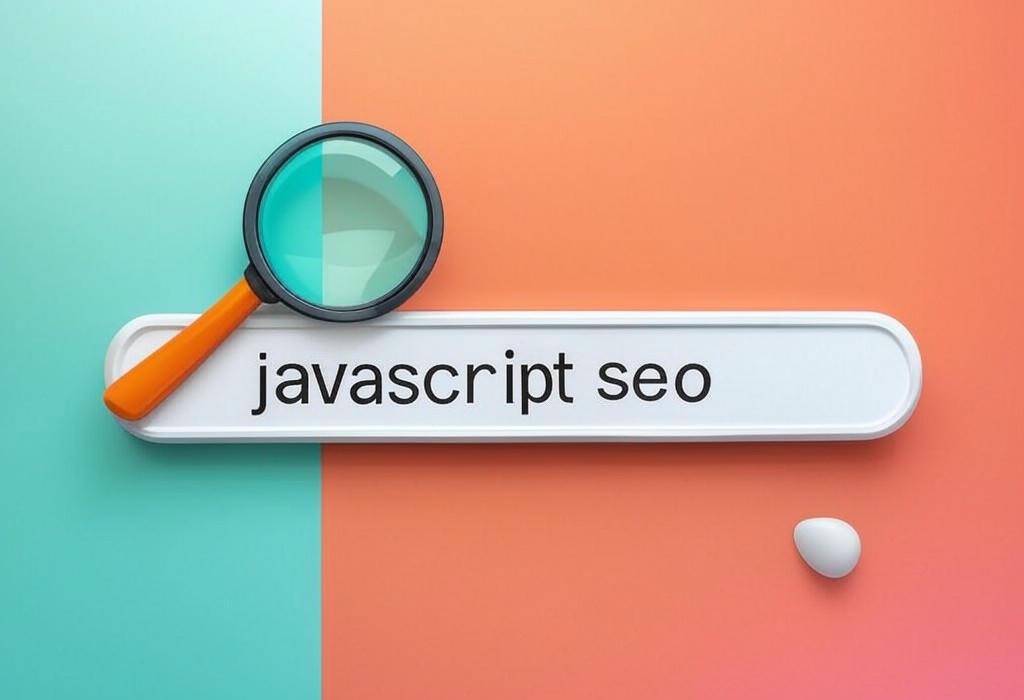 A search bar and a magnifying glass with a vivid gradient background exploring the topic of JavaScript SEO unlocks hidden website potential that bots struggle to see. Learn how to make your dynamic content visible to search engines and boost rankings without sacrificing user experience.