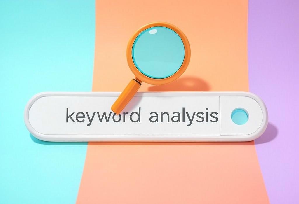 A search bar and a magnifying glass with a vivid gradient background exploring the topic of Keyword analysis unlocks hidden SEO treasures! Learn how to find valuable search terms that attract more visitors and boost rankings. Don't miss these game-changing strategies!