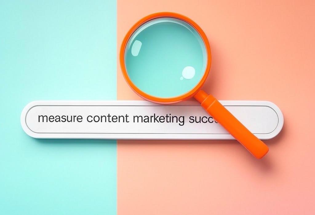 A search bar and a magnifying glass with a vivid gradient background exploring the topic of Measure content marketing success with our proven metrics and strategies. Unlock hidden ROI, boost conversions, and watch your traffic soar without guesswork! Ready to see real results?