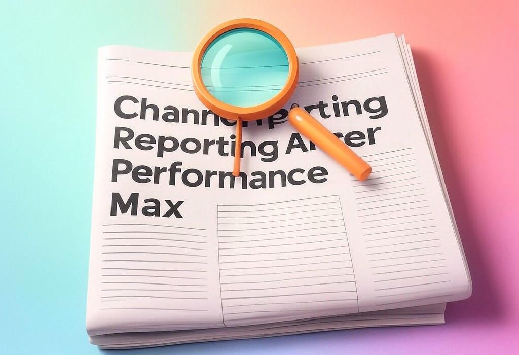 A newspaper and a magnifying glass with a vivid gradient background exploring the topic of Unlock channel reporting in Performance Max! See exactly where your results are coming from. This update changes how you optimize. Learn more!
