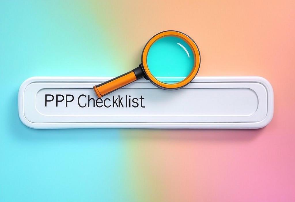 A search bar and a magnifying glass with a vivid gradient background exploring the topic of PPC checklist essentials to transform your campaigns! Discover expert tips, optimize ad spend, and boost conversions without wasting money on ineffective strategies. Get ready to supercharge your results.