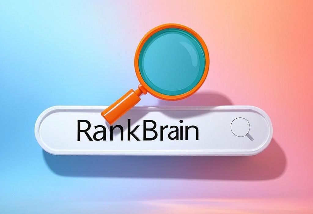 A search bar and a magnifying glass with a vivid gradient background exploring the topic of RankBrain is Google's AI system that helps deliver better search results. Discover how this mysterious algorithm works and why it matters for your website's visibility online.