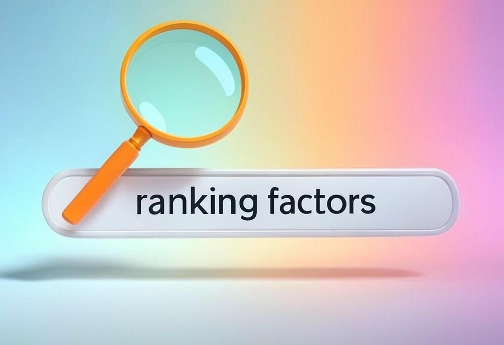 A search bar and a magnifying glass with a vivid gradient background exploring the topic of Ranking factors decoded! Discover what REALLY makes websites climb search results. Our data-backed study reveals the secrets Google doesn't want you to know. Click to dominate SERPs now!