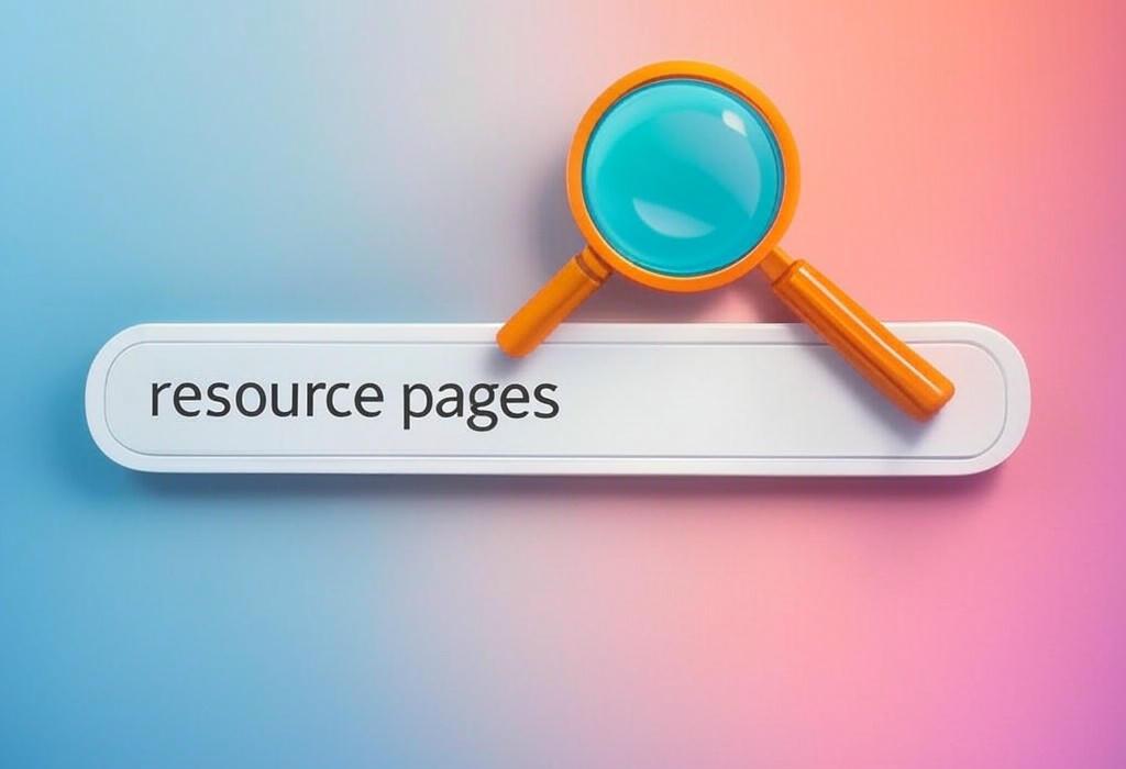 A search bar and a magnifying glass with a vivid gradient background exploring the topic of Resource pages are goldmines for backlinks. Discover how to find and get featured on these curated lists to boost your SEO rankings and drive targeted traffic to your website.