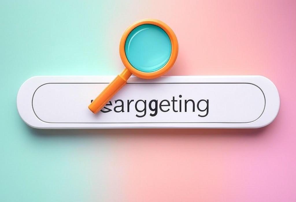 A search bar and a magnifying glass with a vivid gradient background exploring the topic of Retargeting brings your lost visitors back! Discover how this powerful marketing strategy can skyrocket your conversions and boost sales. Stop missing out on ready-to-buy customers.