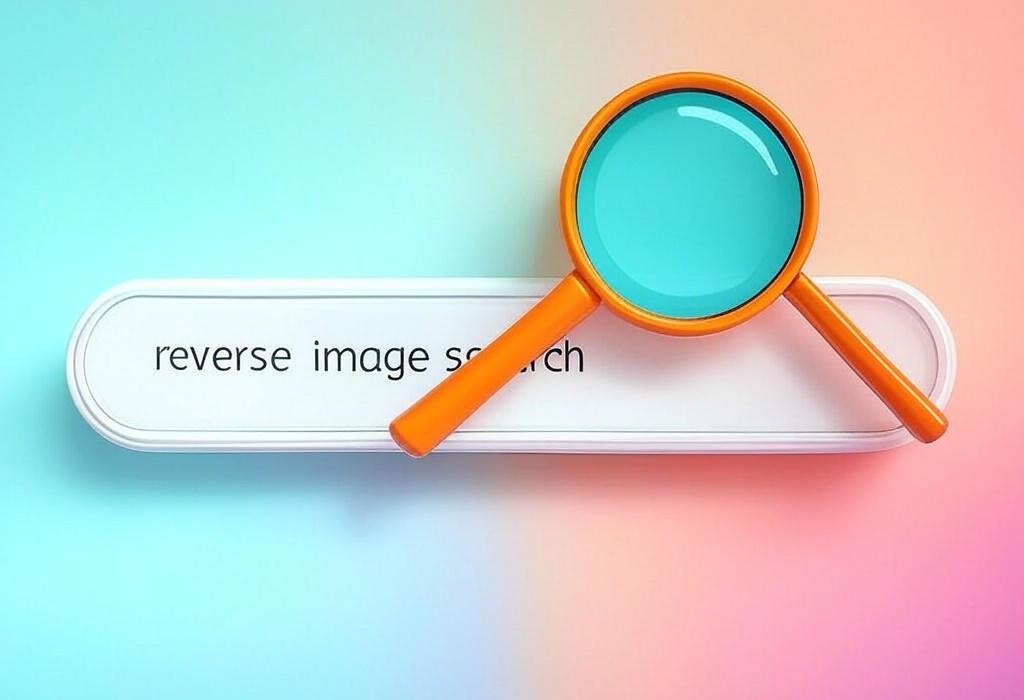 A search bar and a magnifying glass with a vivid gradient background exploring the topic of Reverse image search unlocks hidden secrets about any picture! Find image sources, uncover stolen content, and identify mysterious photos in just seconds. Try these simple tools now.