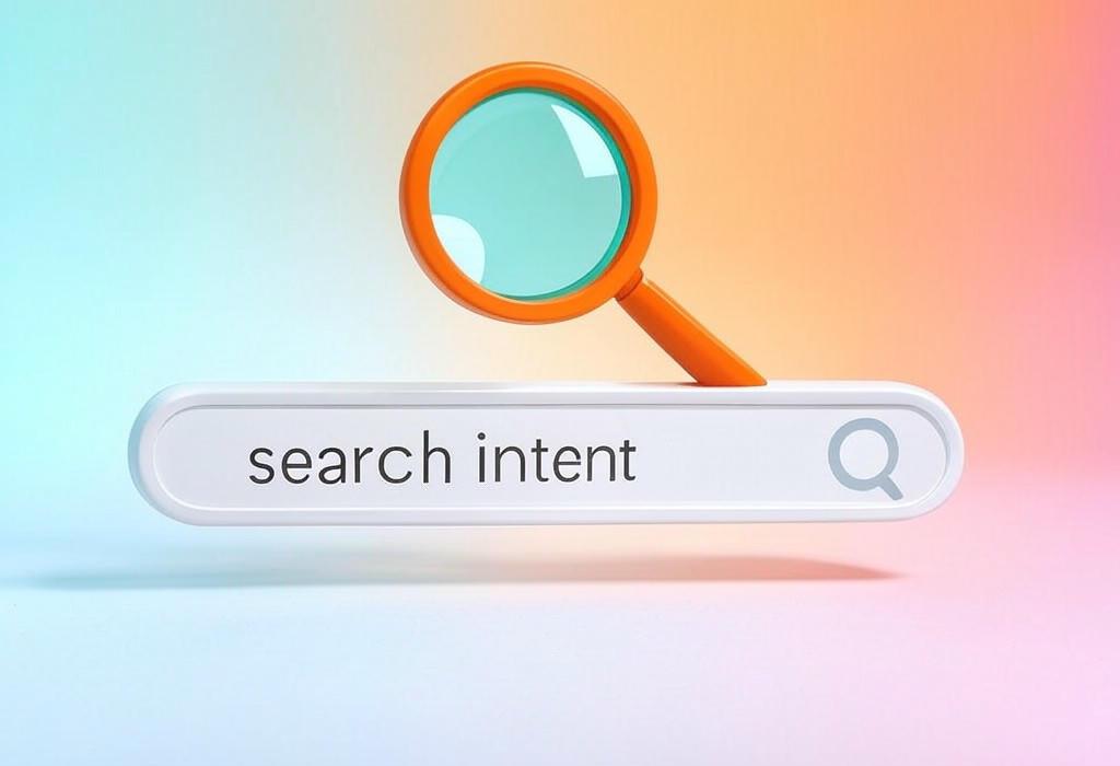 A search bar and a magnifying glass with a vivid gradient background exploring the topic of Search intent uncovers what users really want when they type queries. Discover how understanding these needs can supercharge your content and boost rankings. Don't miss these game-changing insights!