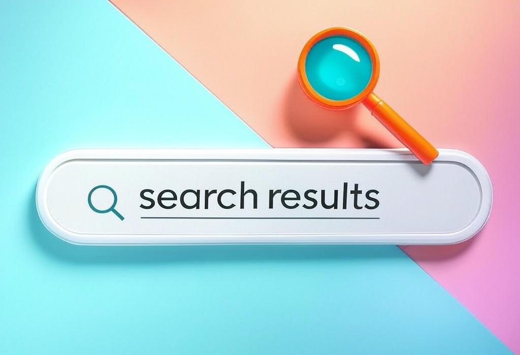 A search bar and a magnifying glass with a vivid gradient background exploring the topic of Search results reveal the treasures you seek! Discover how these digital gold mines can unlock your SEO potential and transform your online visibility. Get the inside scoop now.