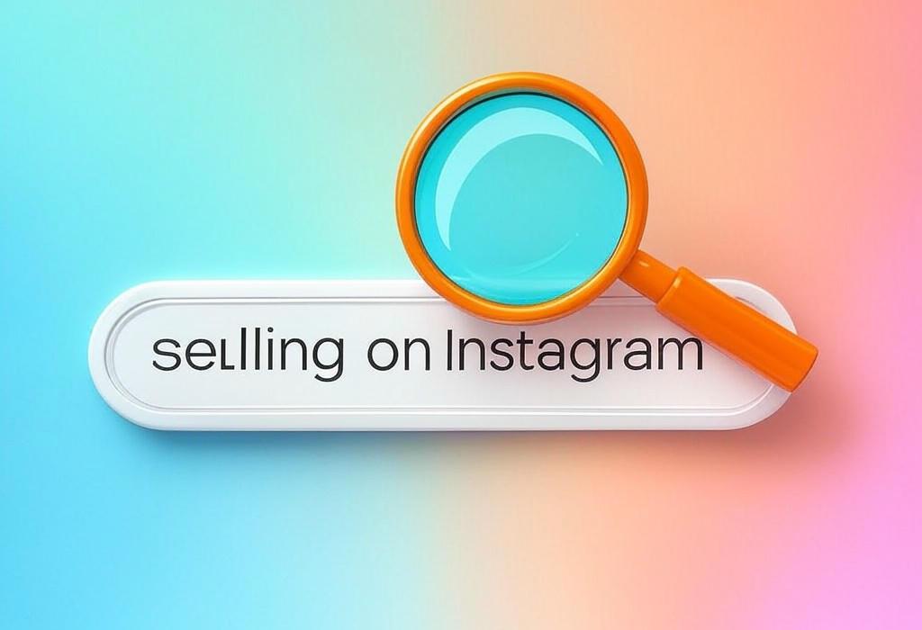 A search bar and a magnifying glass with a vivid gradient background exploring the topic of Selling on Instagram made simple! Turn followers into customers with our proven tactics and watch your sales skyrocket. Discover secrets the pros don't want you to know.