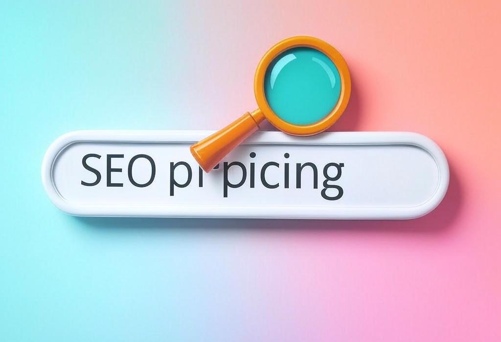 A search bar and a magnifying glass with a vivid gradient background exploring the topic of SEO pricing revealed! Discover what it actually costs to rank higher, why cheap services might cost you more, and how to find the best value without getting ripped off.