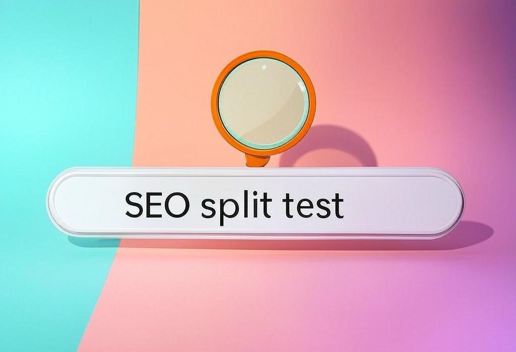A search bar and a magnifying glass with a vivid gradient background exploring the topic of SEO split test secrets revealed! Discover how bolding text can boost your rankings in our eye-opening experiment. Get real data to transform your content strategy today.