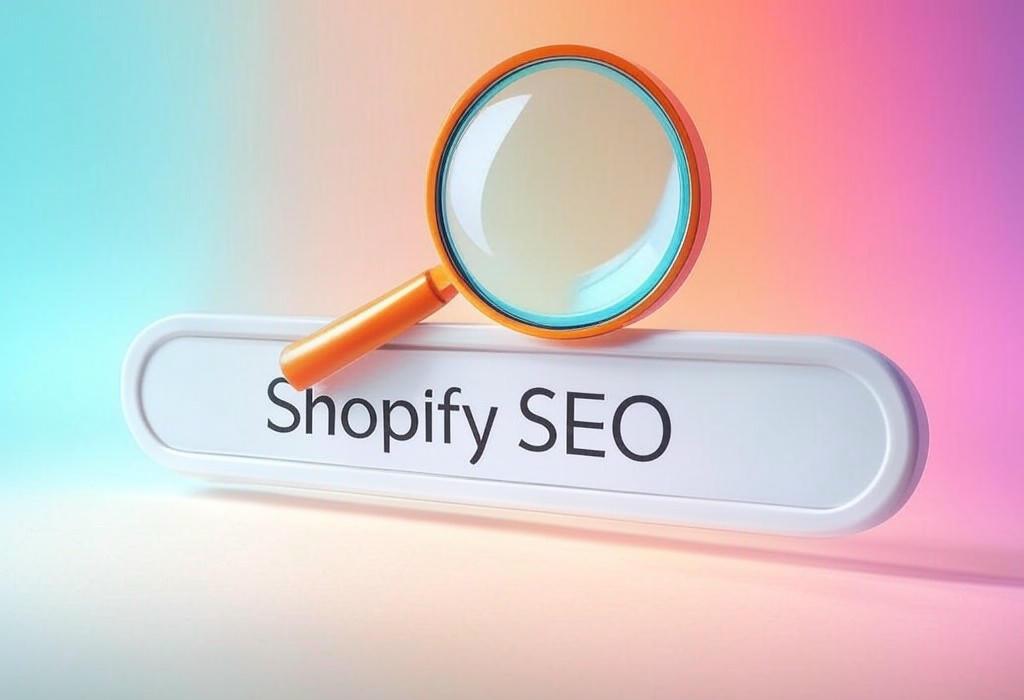 A search bar and a magnifying glass with a vivid gradient background exploring the topic of Shopify SEO secrets that boost your store's visibility! Learn proven tricks to climb rankings, drive targeted traffic, and convert browsers into buyers without hiring expensive experts. Take action now!