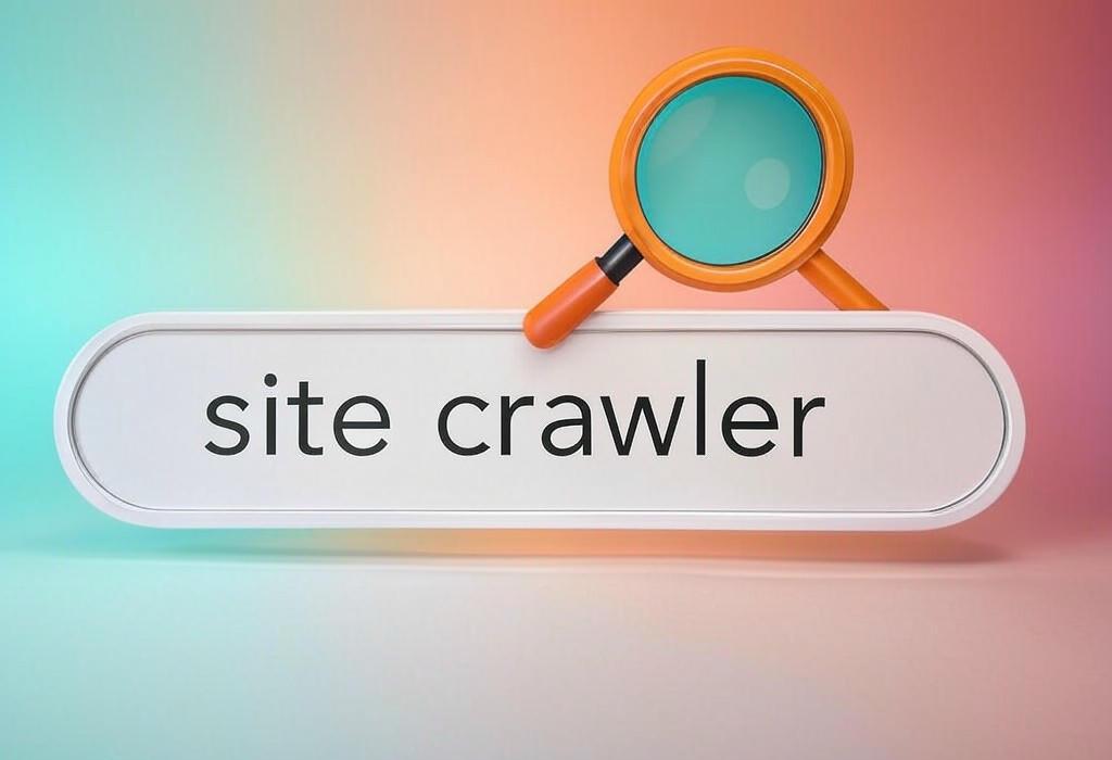 A search bar and a magnifying glass with a vivid gradient background exploring the topic of Site crawlers unlock hidden website errors in seconds! Discover how these powerful tools boost SEO, improve user experience, and help you outrank competitors. Try one today!