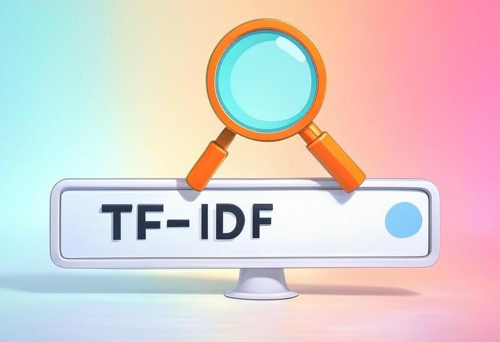 A search bar and a magnifying glass with a vivid gradient background exploring the topic of TF-IDF helps search engines find valuable content. Discover how this simple scoring method can boost your rankings and get your pages noticed by Google. Ready to outrank competitors?