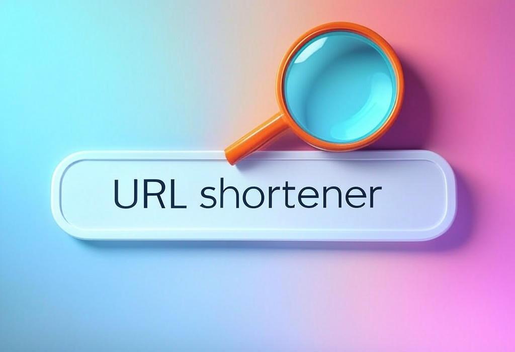 A search bar and a magnifying glass with a vivid gradient background exploring the topic of URL shorteners transform long links into neat, trackable ones. Discover which tools offer the best features, analytics, and customization options to boost your click rates and simplify your online sharing!
