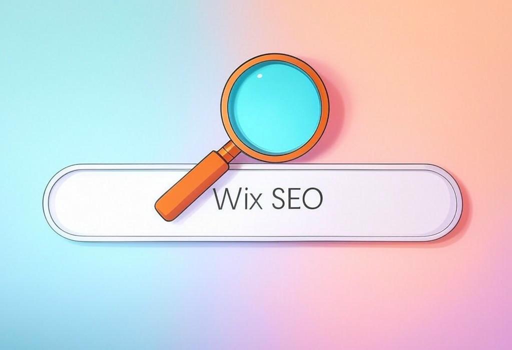 A search bar and a magnifying glass with a vivid gradient background exploring the topic of Wix SEO secrets revealed! Discover how to rank higher, attract more visitors, and outshine competitors with simple tweaks to your website. No tech expertise needed, just proven strategies!