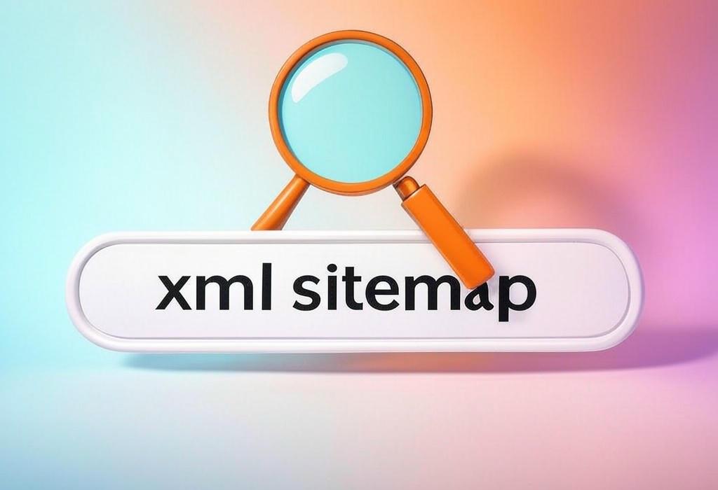 A search bar and a magnifying glass with a vivid gradient background exploring the topic of XML sitemaps unlock invisible doors to better search rankings. Discover how these simple files guide search engines through your site and boost your visibility online. Start now!
